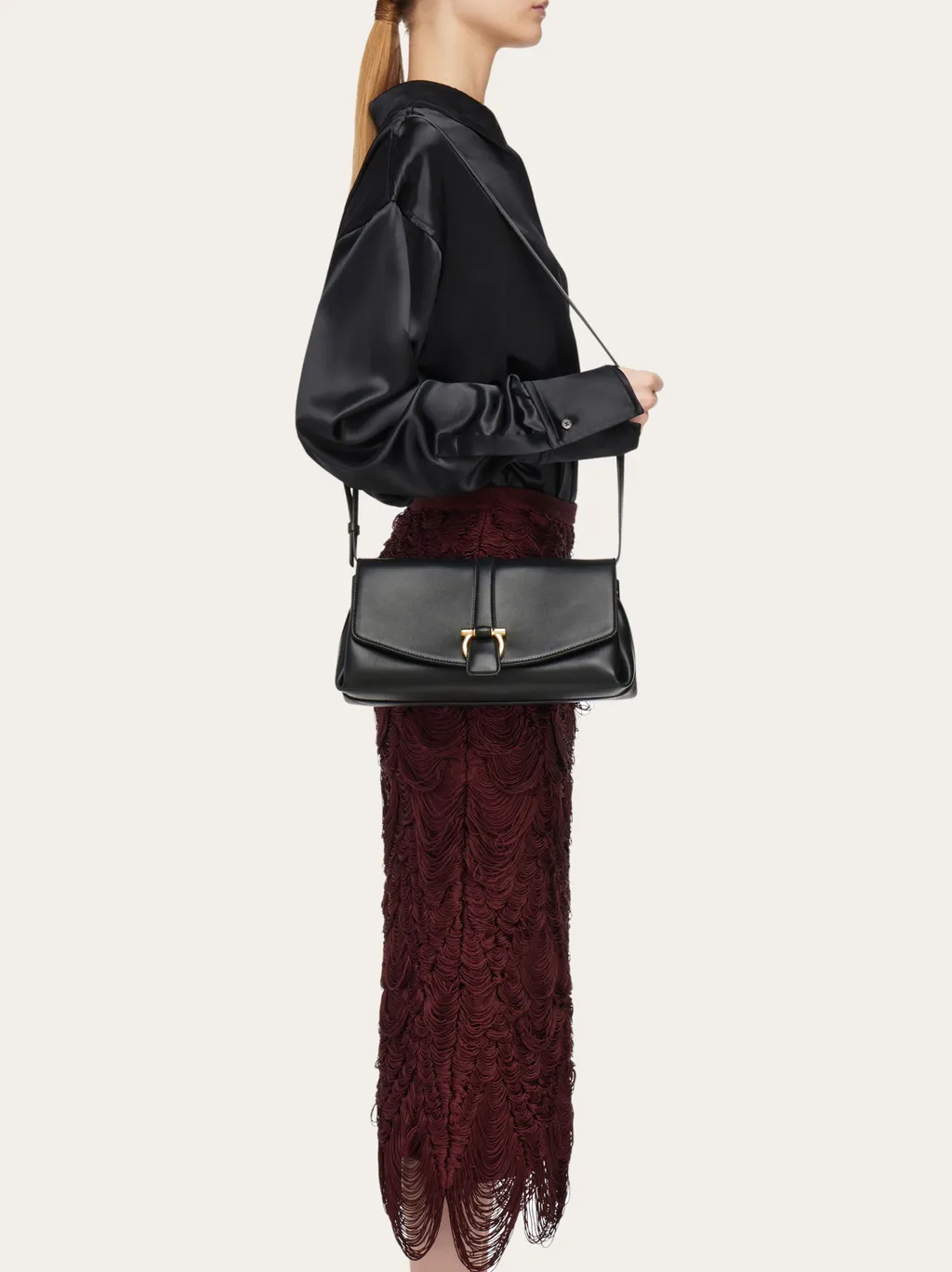 Front Flip Medium Shoulder Bag