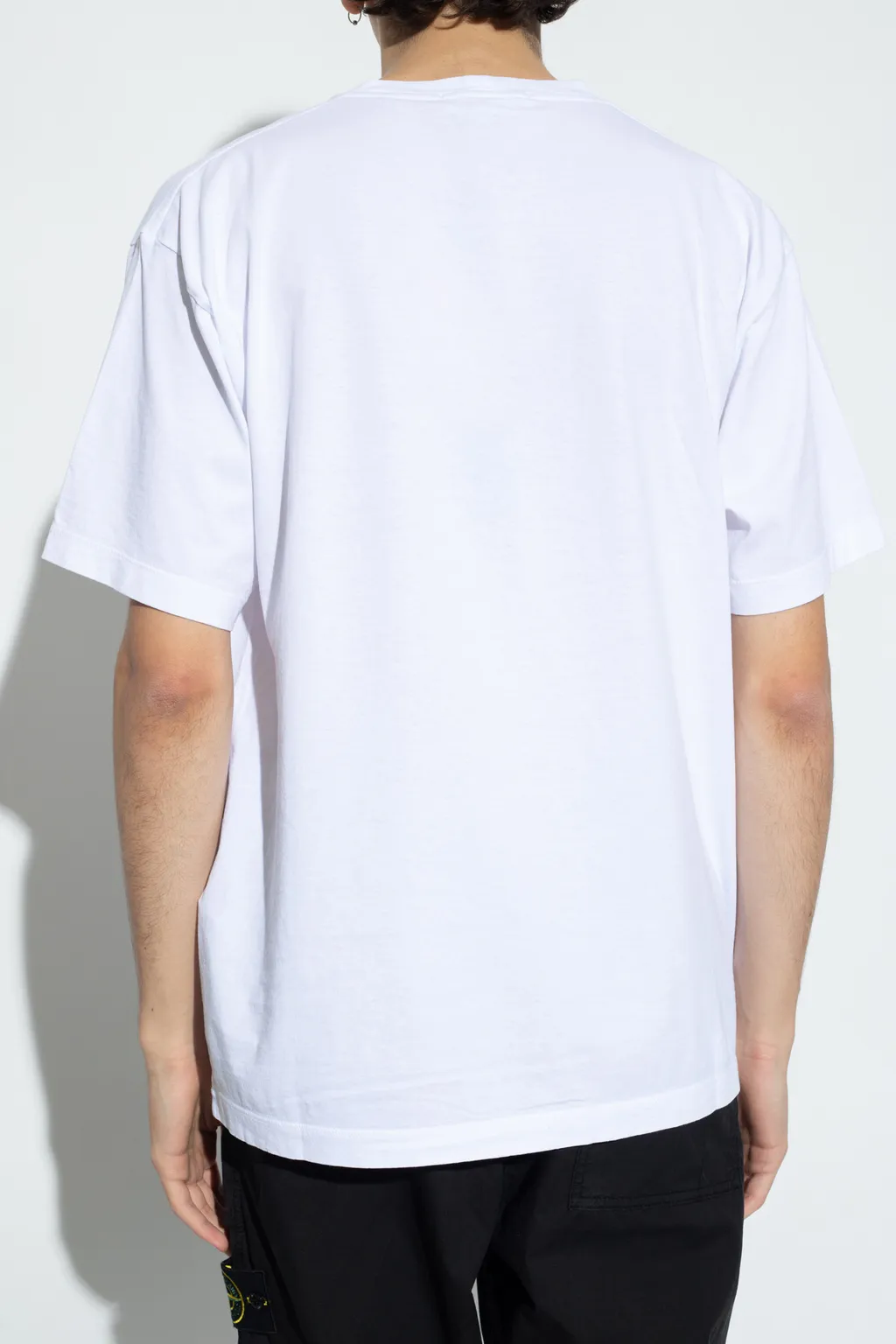 Stone Island Logo Printed Crewneck T-Shirt
