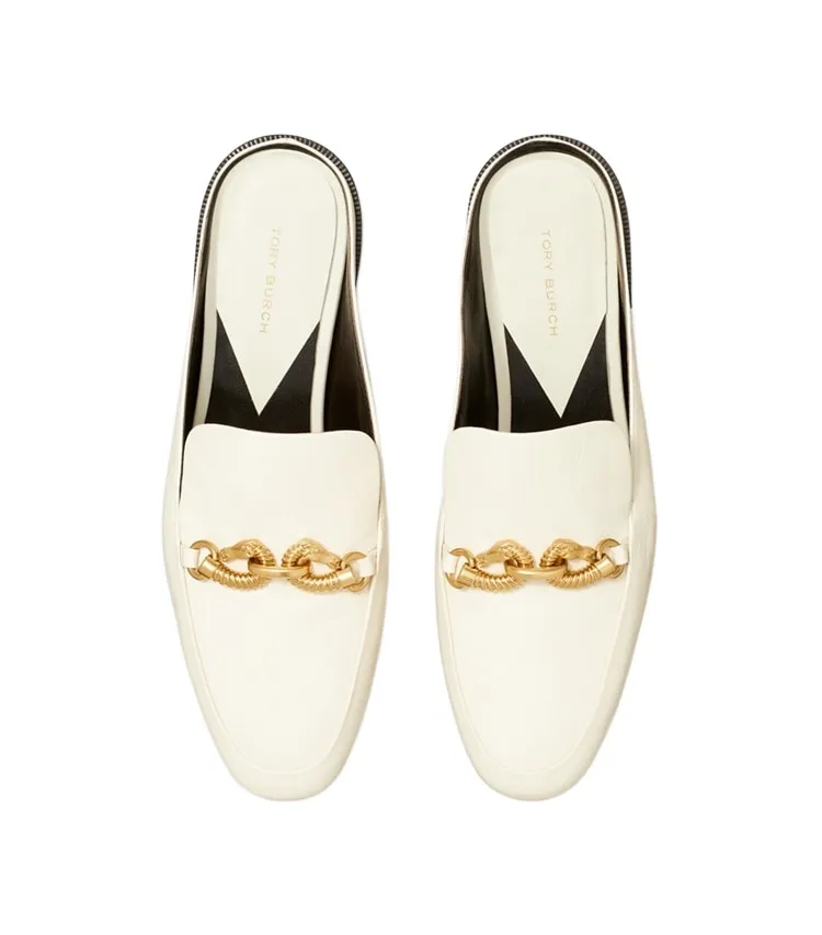 Tory Burch Jessa Logo Plaque Backless Loafers