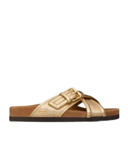Valentino Crossover-Strap Open Toe Slides