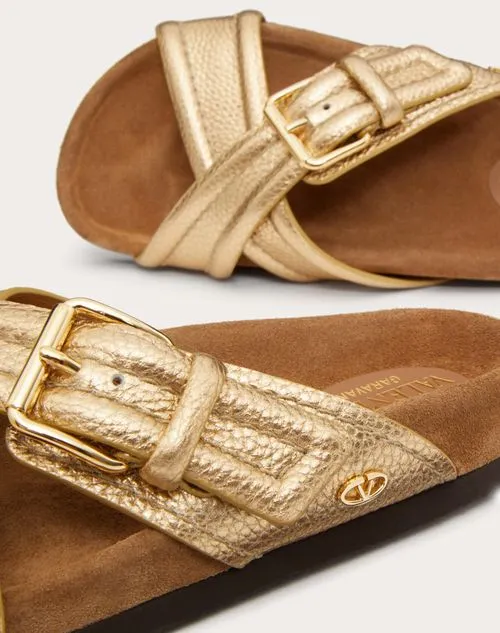 Valentino Crossover-Strap Open Toe Slides