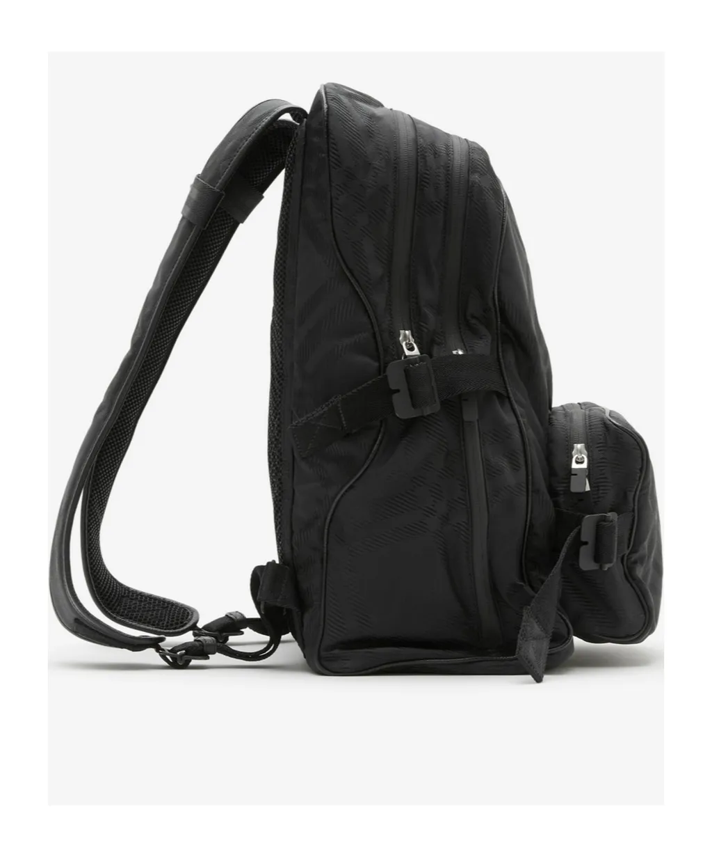 Burberry Check-Printed Jacquard Zipped Backpack