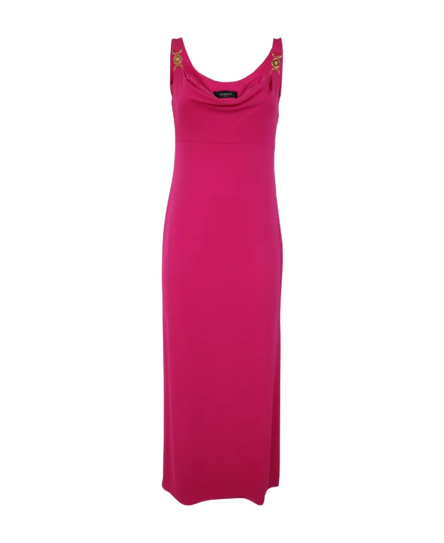 Medusa Plaque Midi Dress
