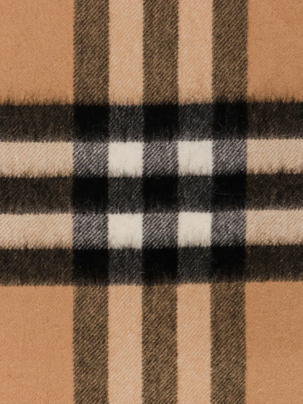 Vintage Check-Pattern Cashmere Scarf
