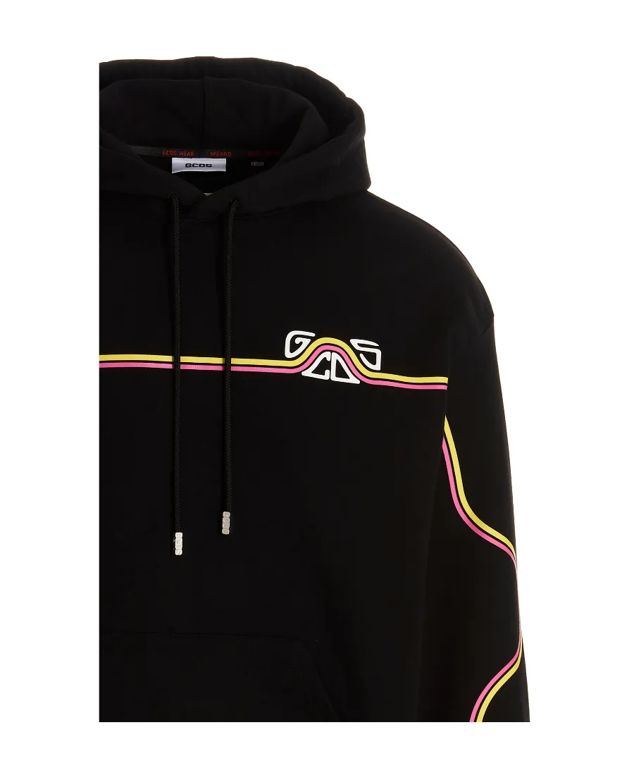 Gcds Logo Printed Drawstring Hoodie