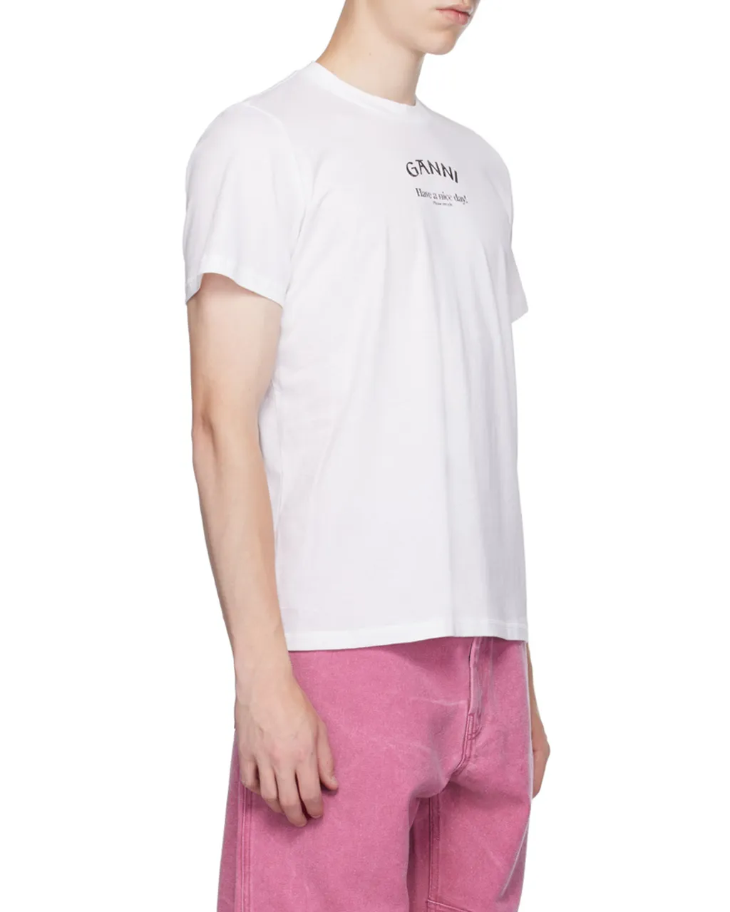 Ganni Logo Printed Crewneck T-Shirt