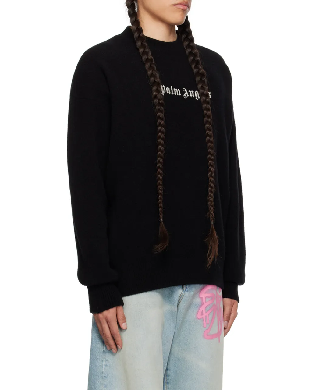 Palm Angels Logo Embroidered Crewneck Jumper