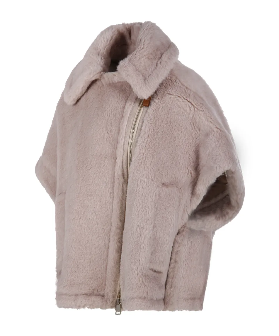 Max Mara Zip-Up Short-Sleeved Coat