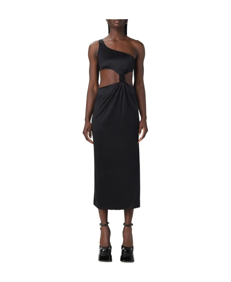 Versace One-Shoulder Cut Out Midi Dress