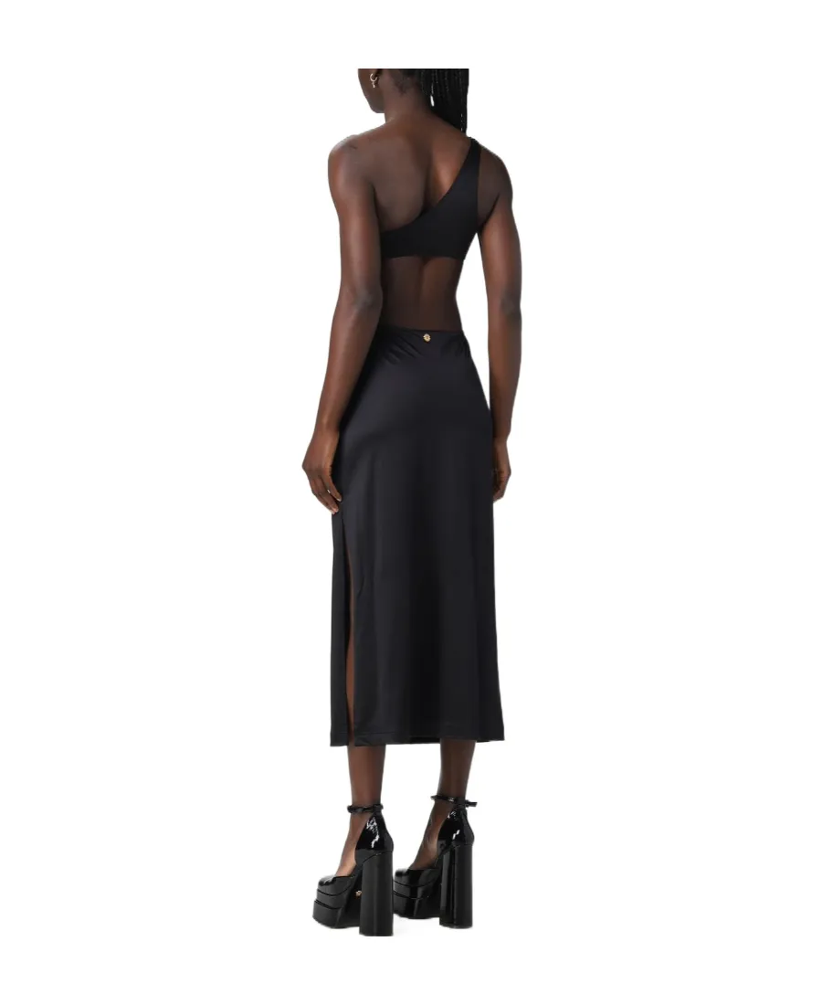 Versace One-Shoulder Cut Out Midi Dress
