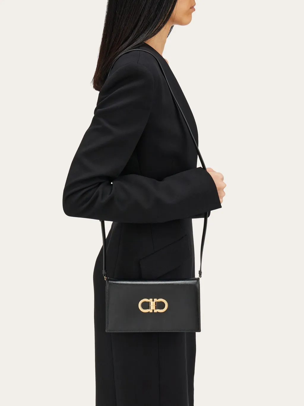 Salvatore Ferragamo Double Gancini Mini Shoulder Bag