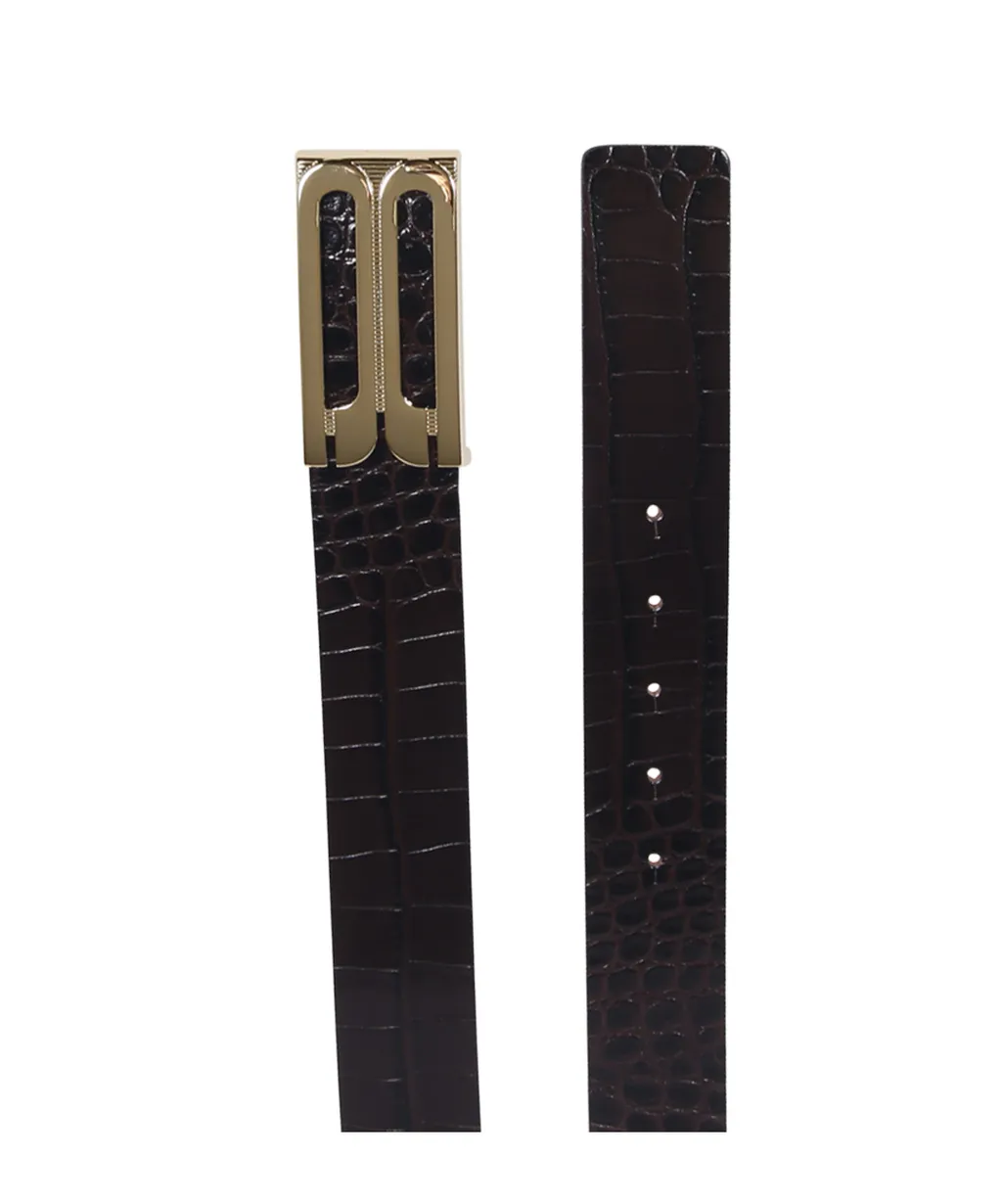 Victoria Beckham Embossed Jumbo Frame Belt