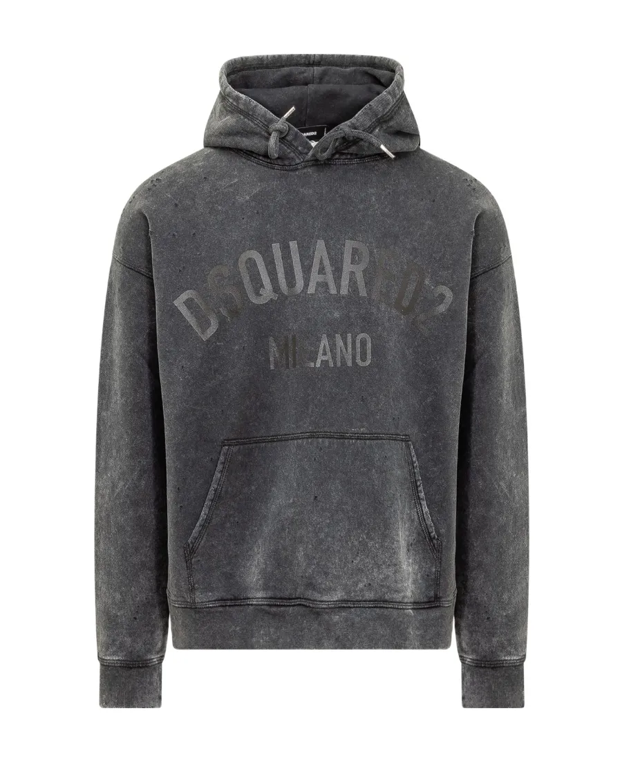 Dsquared2 Logo Printed Drawstring Hoodie