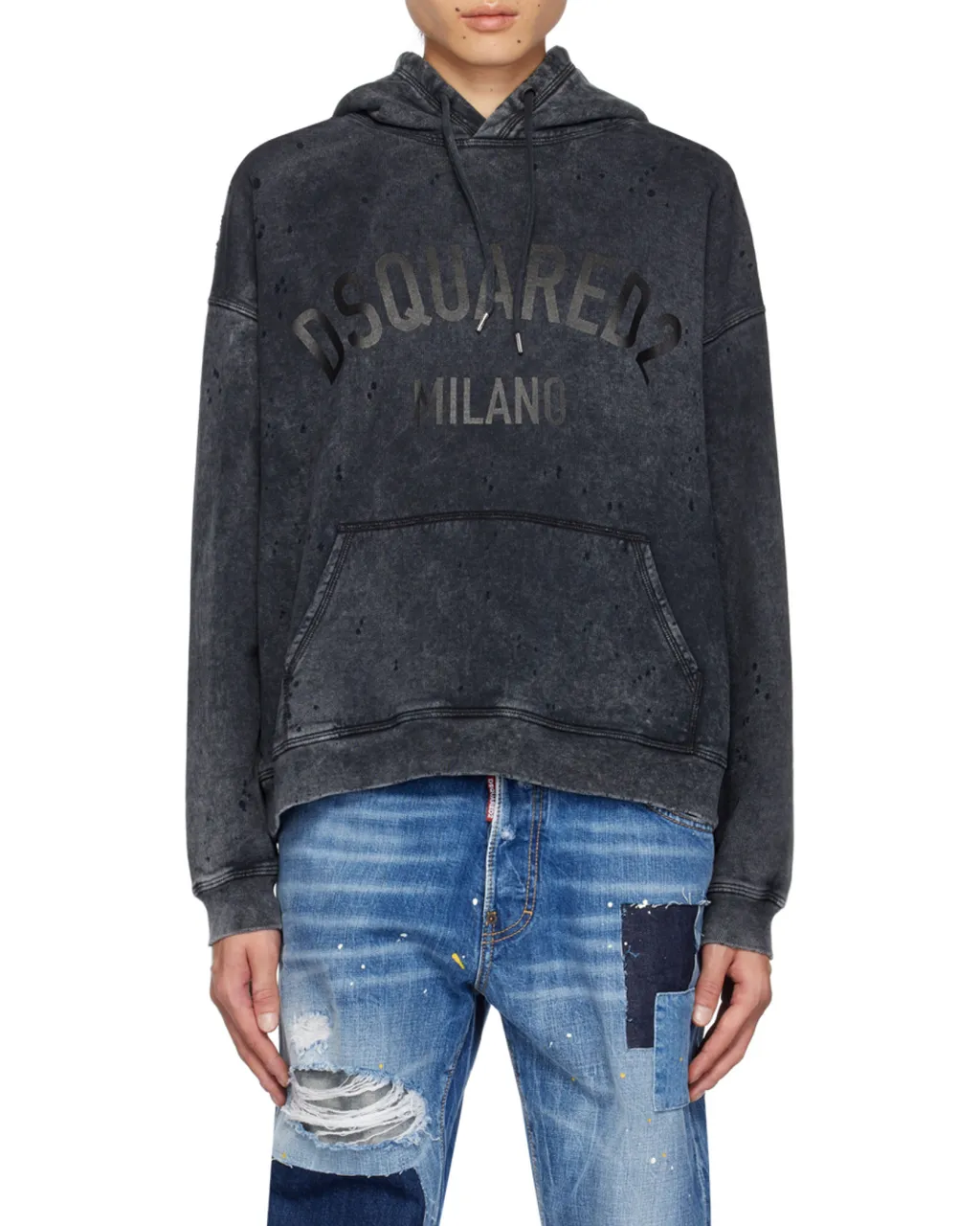 Dsquared2 Logo Printed Drawstring Hoodie
