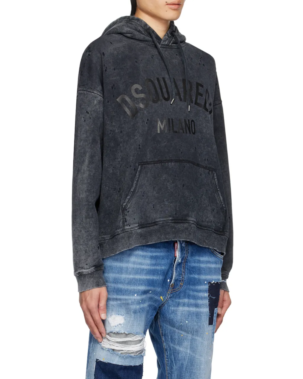 Dsquared2 Logo Printed Drawstring Hoodie