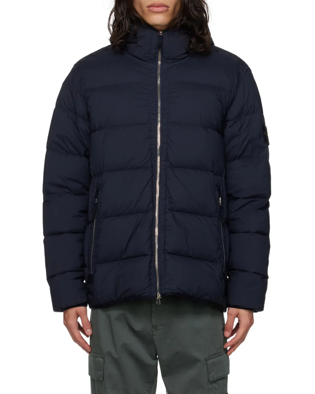 Stone Island Compass Patch Zip-Up Puffer Jacket