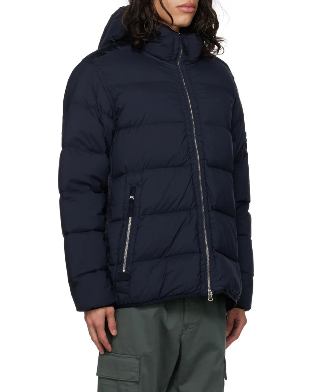 Stone Island Compass Patch Zip-Up Puffer Jacket