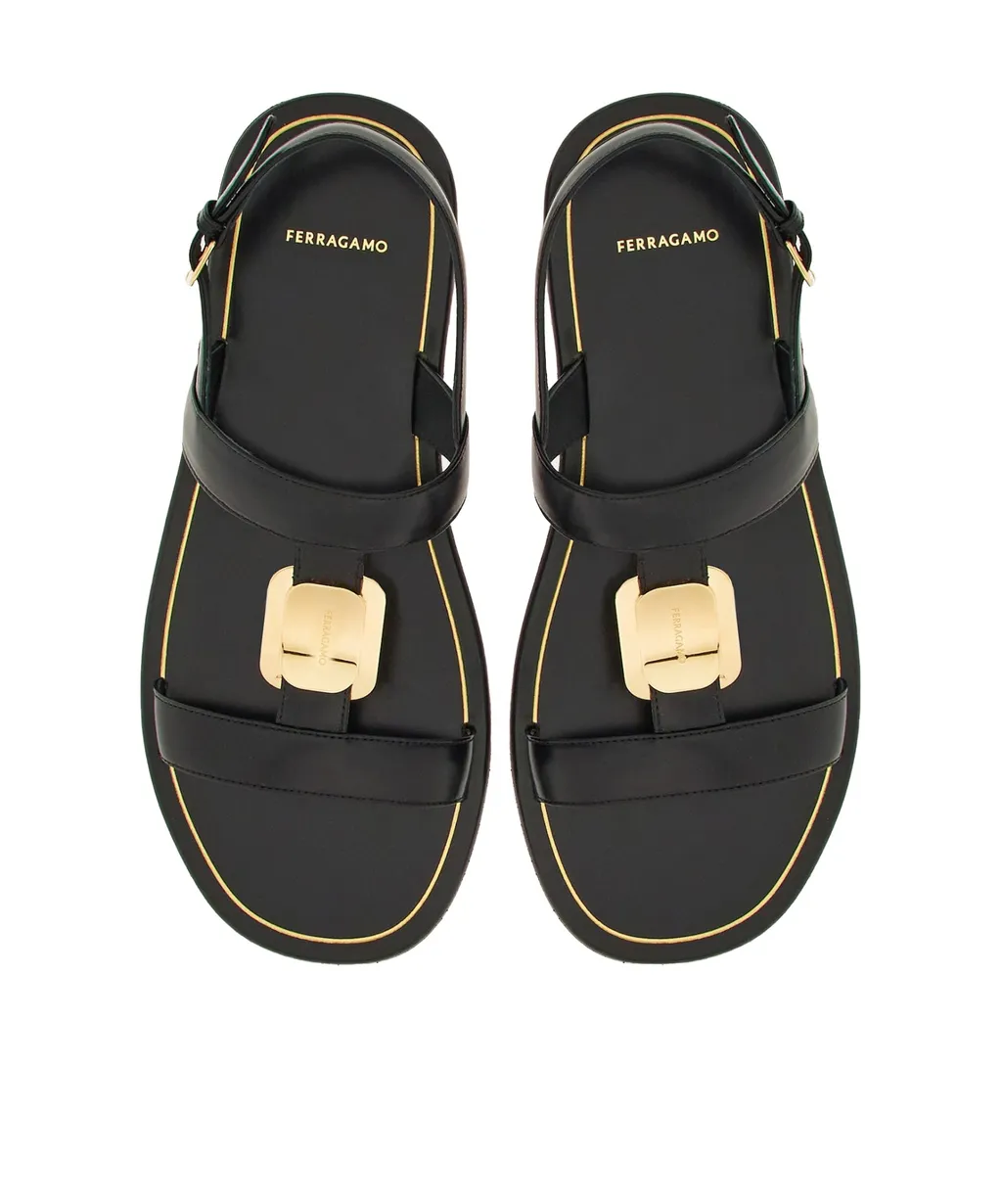 Salvatore Ferragamo Logo Engraved Sandals