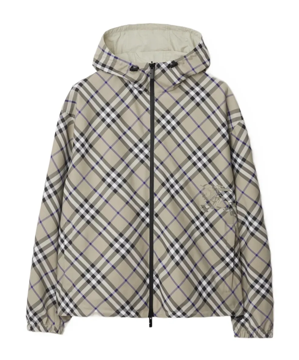 Equestrian Knight Burberry Check Hooded