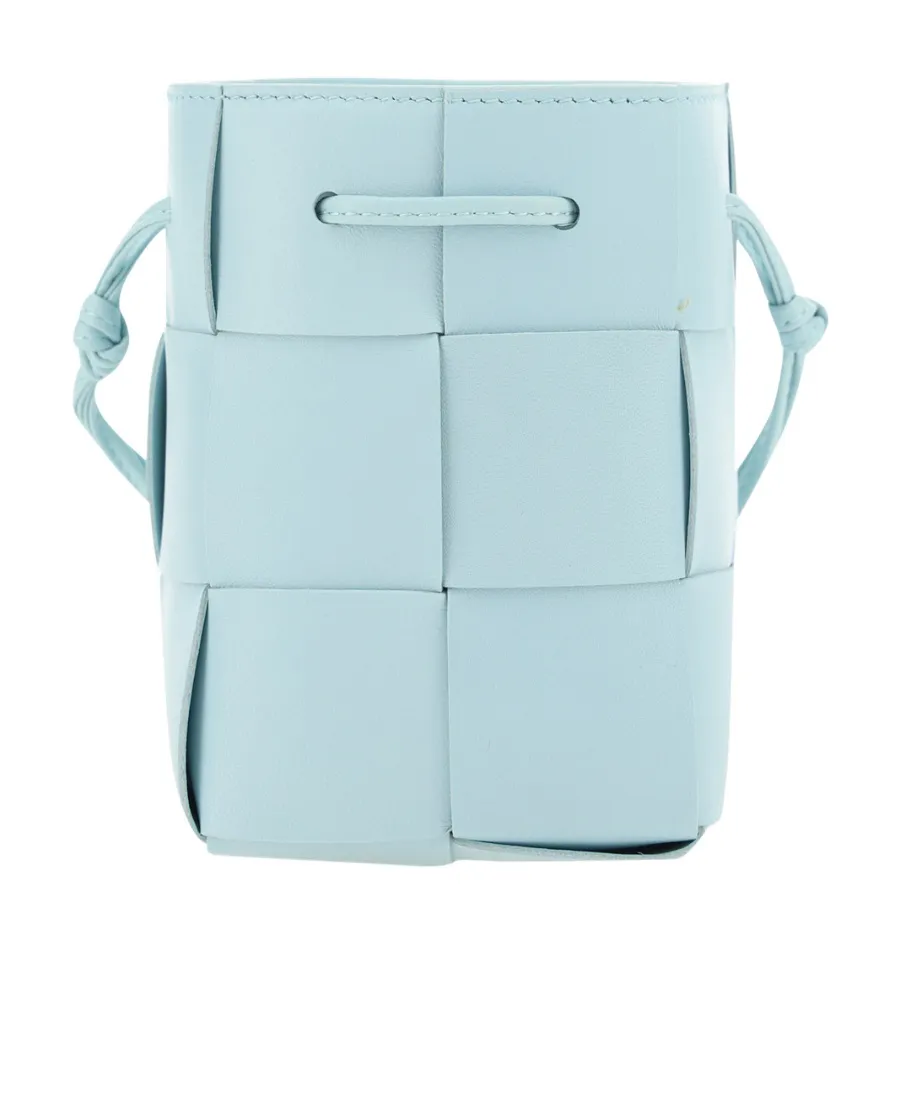 Mini Cassette Leather Bucket Bag