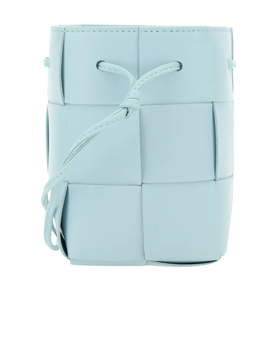Mini Cassette Leather Bucket Bag