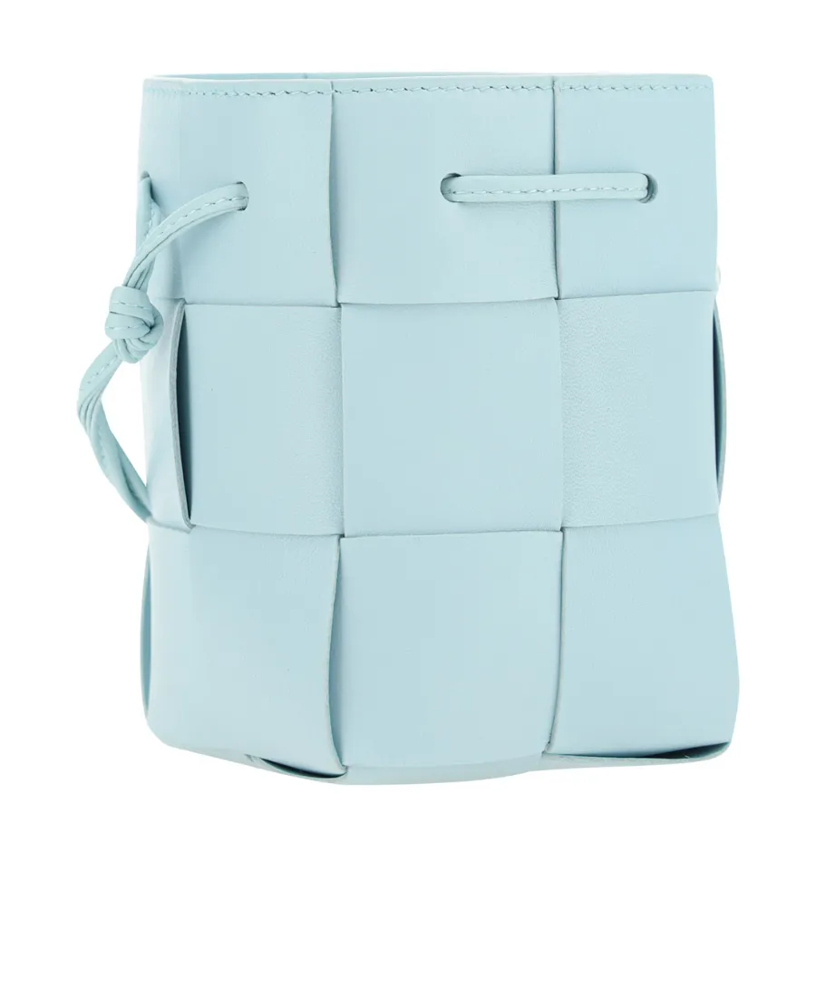 Mini Cassette Leather Bucket Bag