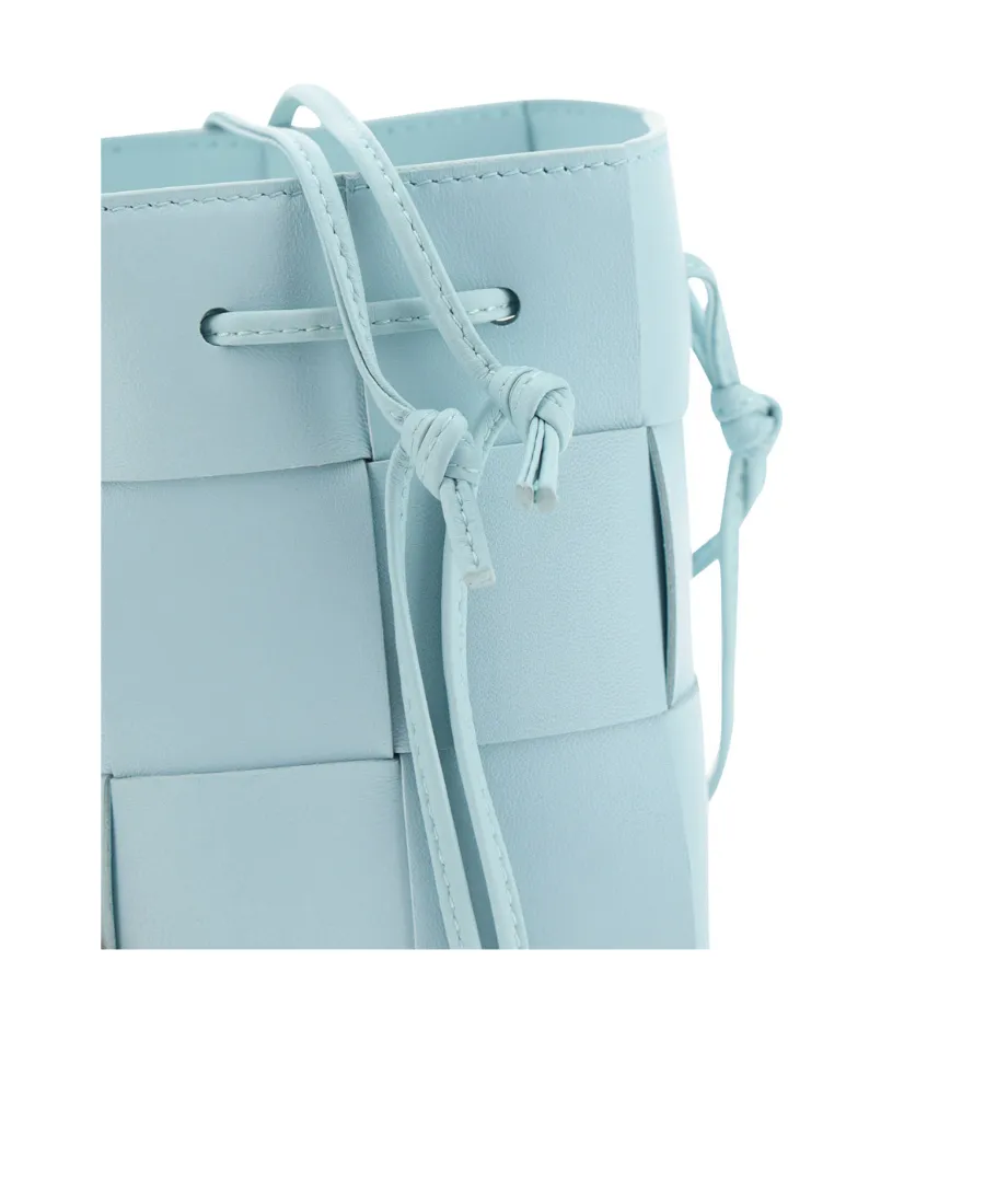 Mini Cassette Leather Bucket Bag