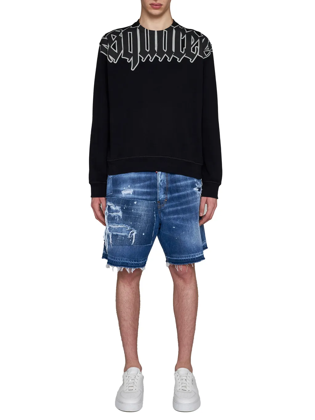 Dsquared2 Distressed Denim Shorts