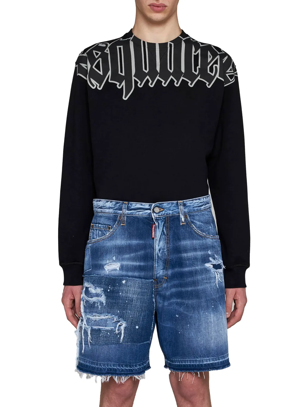 Dsquared2 Distressed Denim Shorts