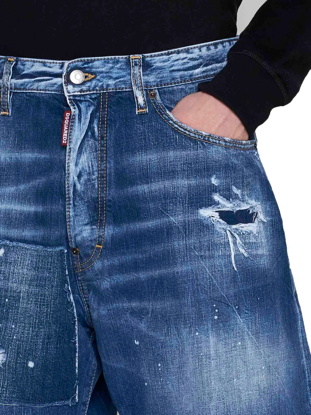 Dsquared2 Distressed Denim Shorts