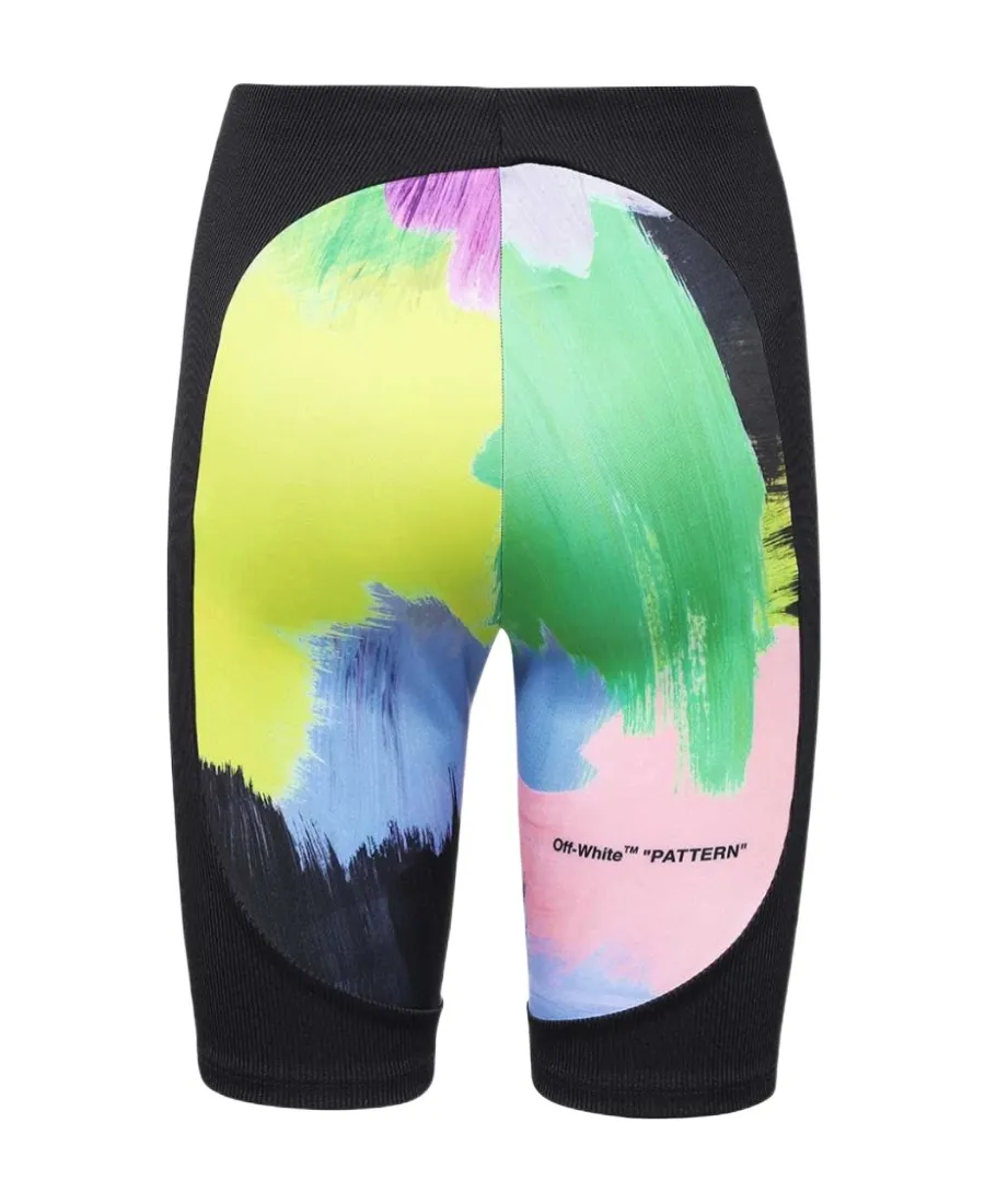 Off-White Brush Stroke Logo Detailed Biker Shorts