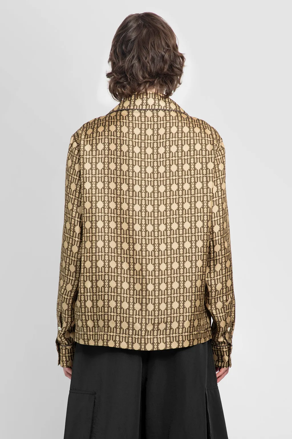 Monogram-Print Silk Shirt
