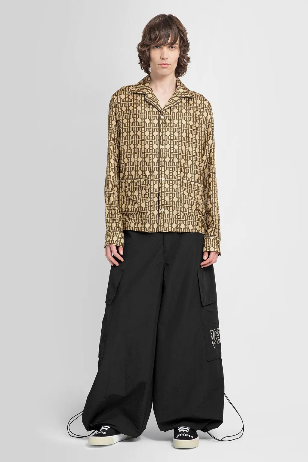 Monogram-Print Silk Shirt