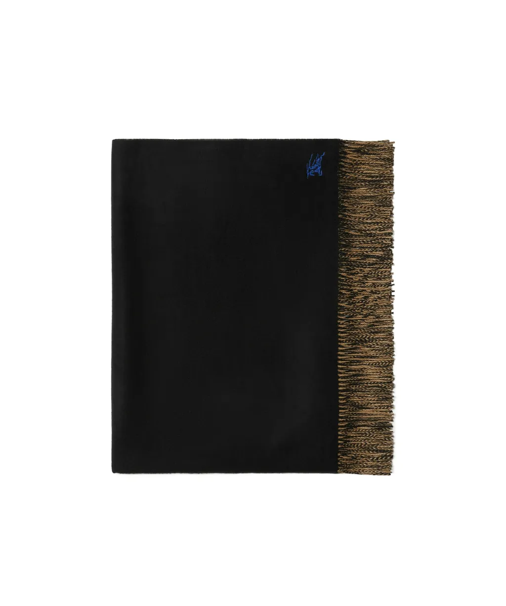 Burberry Equestrian Knight-Motif Fringed Banket