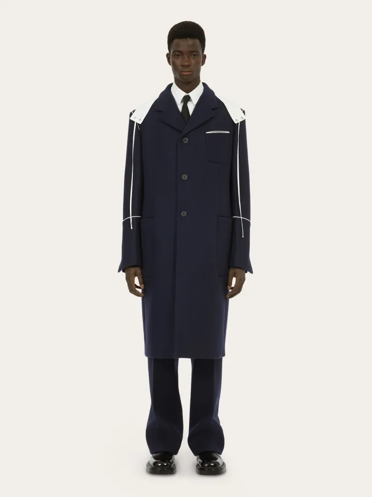 Single-Breasted Wool Coat