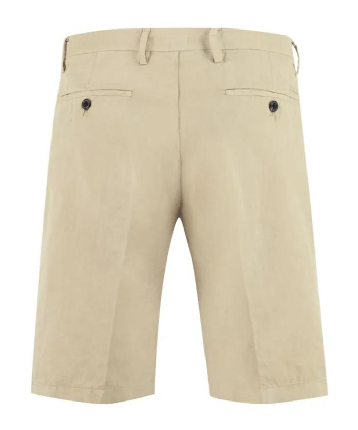 Cotton-Linen Bermuda Shorts