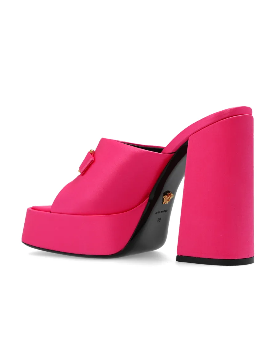 Versace Medusa Embellished Slip-On Sandals