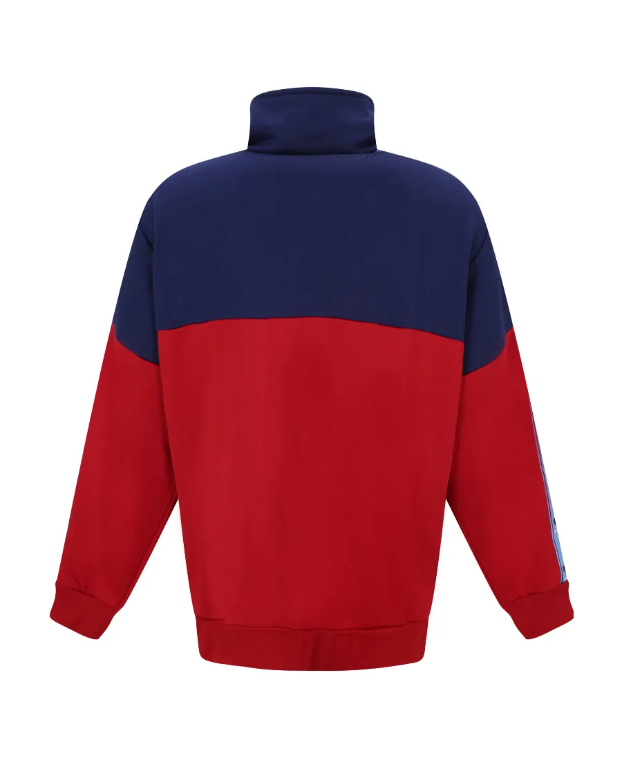 Logo-Tape Detail Zip-Up Cardigan
