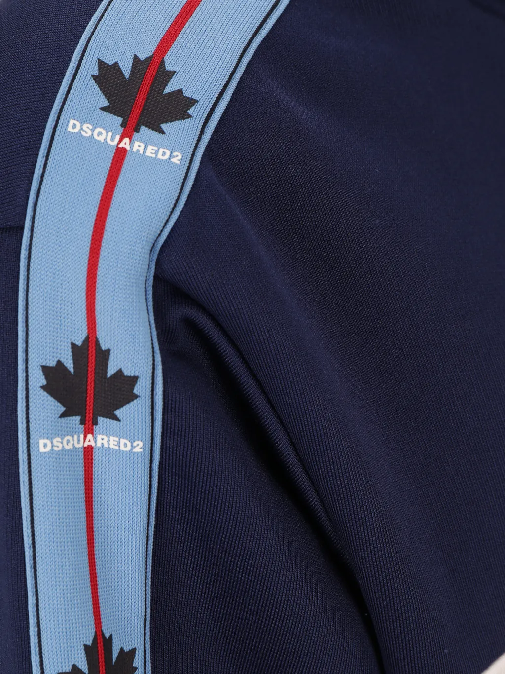 Logo-Tape Detail Zip-Up Cardigan
