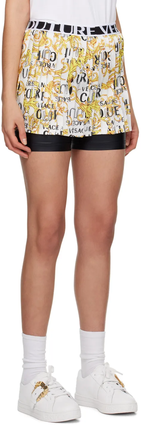 Logo-Waistband Pleated Shorts