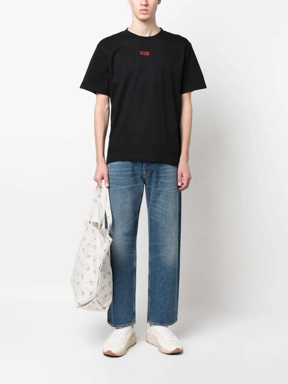 Gcds Logo Printed Crewneck T-Shirt