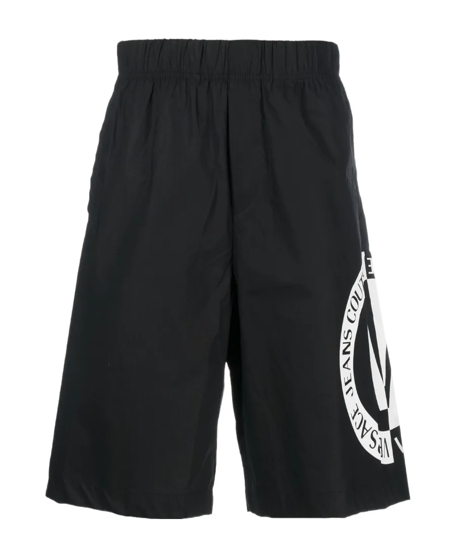 Versace Jeans Couture Logo-Printed Elasticated Waistband Shorts