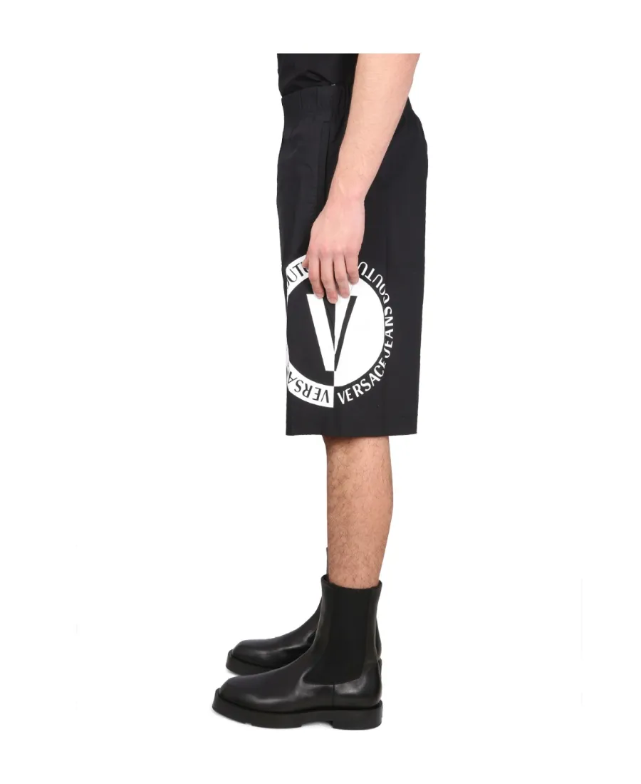 Versace Jeans Couture Logo-Printed Elasticated Waistband Shorts