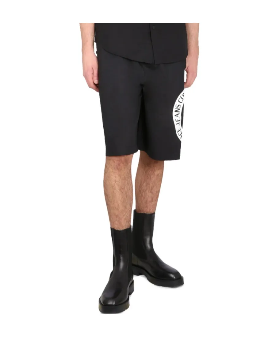 Versace Jeans Couture Logo-Printed Elasticated Waistband Shorts