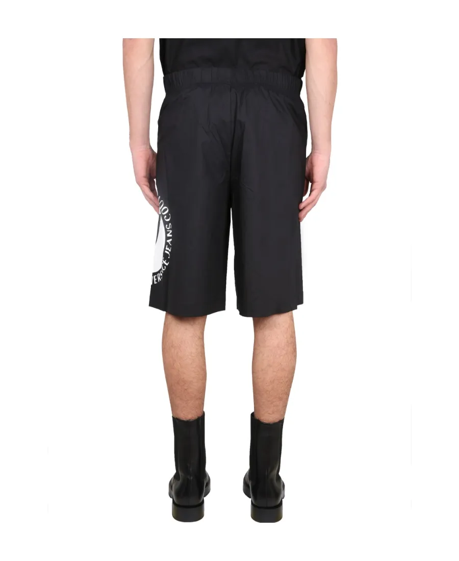 Versace Jeans Couture Logo-Printed Elasticated Waistband Shorts
