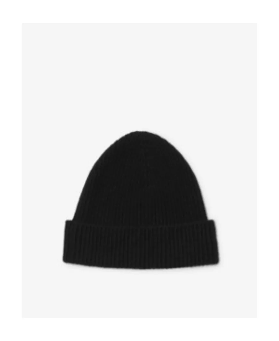 Burberry Equestrian Knight Logo Embroidered Ribbed-Knit Beanie