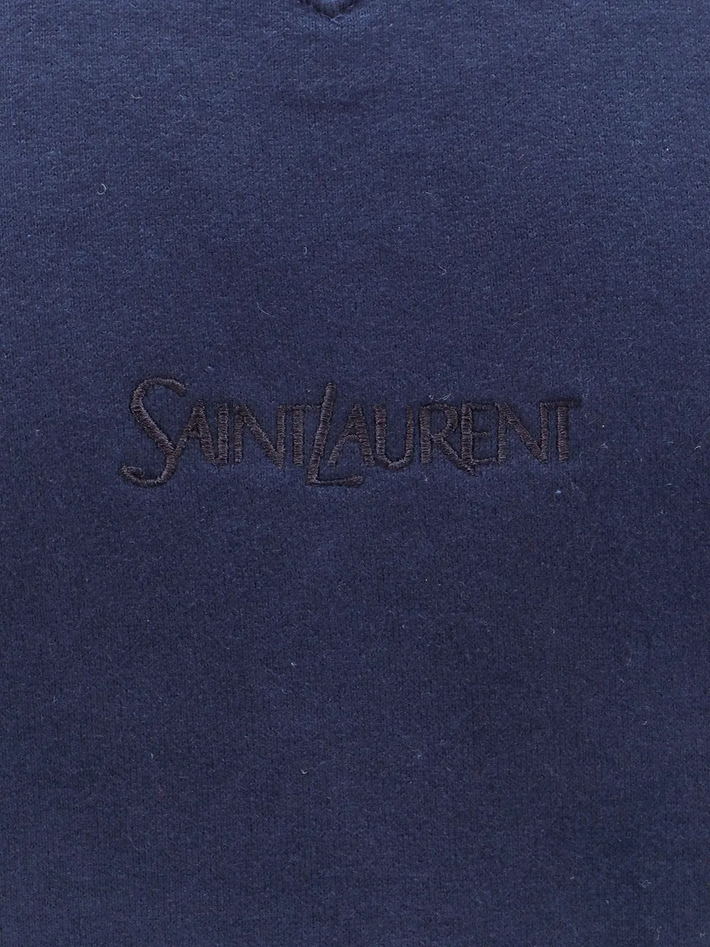 Saint Laurent Logo Embroidered Long-Sleeved Hoodie