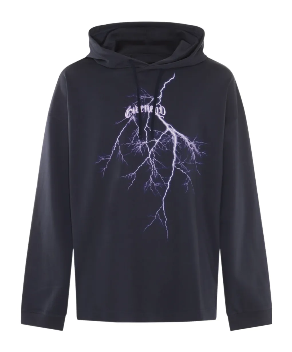 Givenchy Lightning Printed Drawstring Hoodie