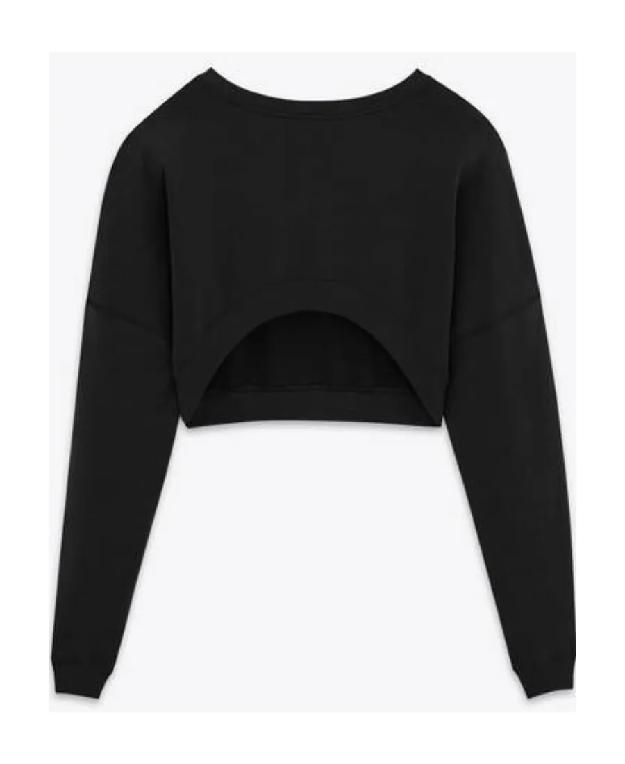 Saint Laurent Crewneck Cropped Sweatshirt