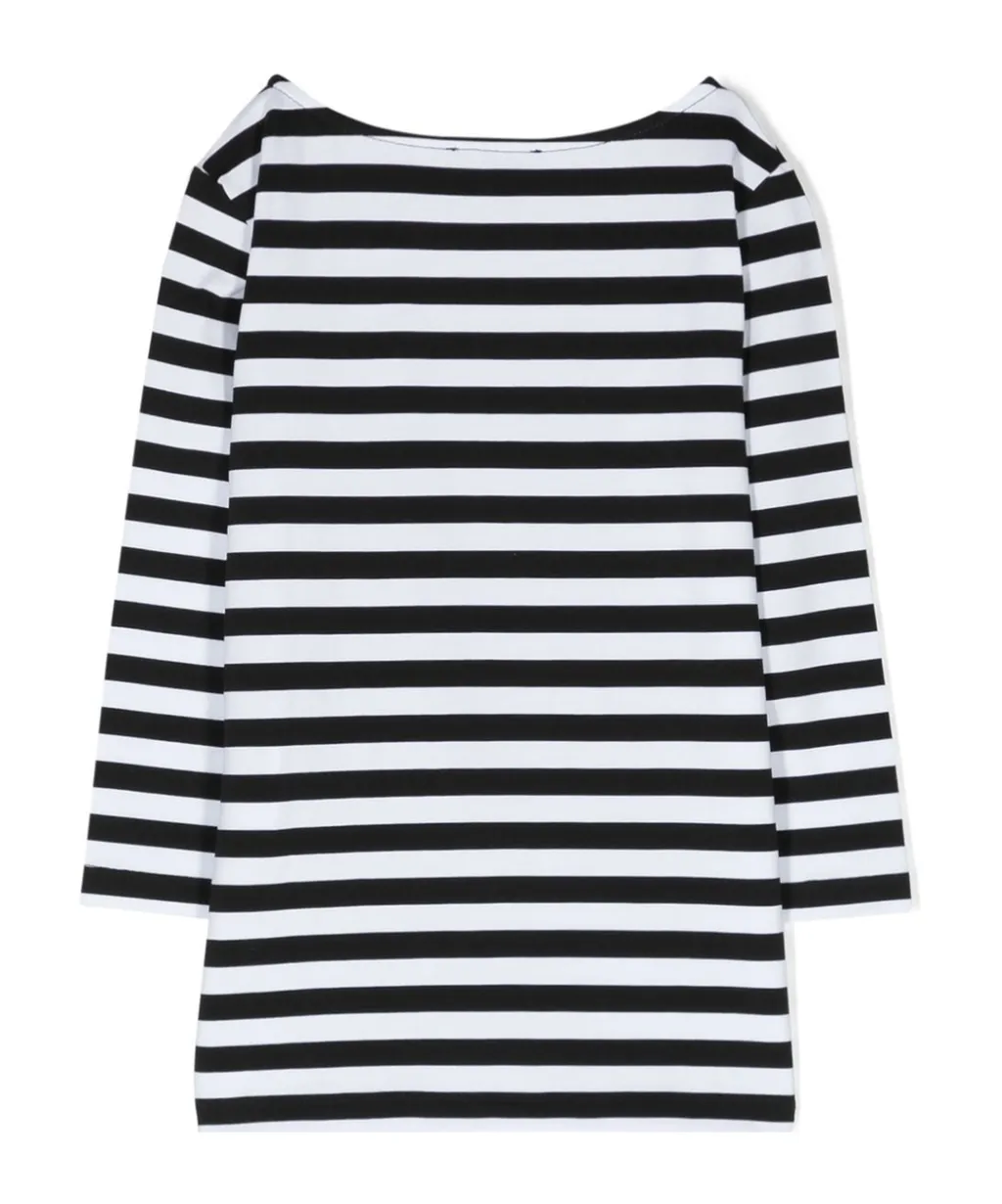 Moschino Kids Round-Neck Striped Long-Sleeved T-Shirt